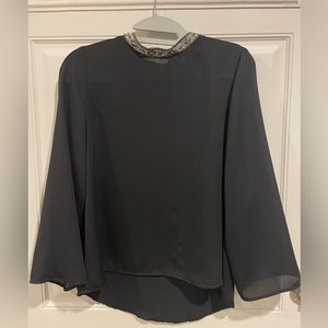 Zara Jewel Neck Blouse Size S